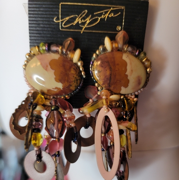 NWT Chipita Rare Beaded Earrings - Picture 5 of 8